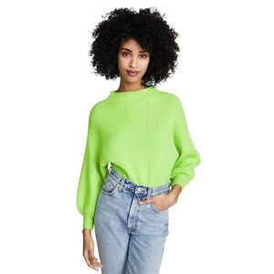 LINE AND DOT ALDER SWEATER IN NEON GREEN